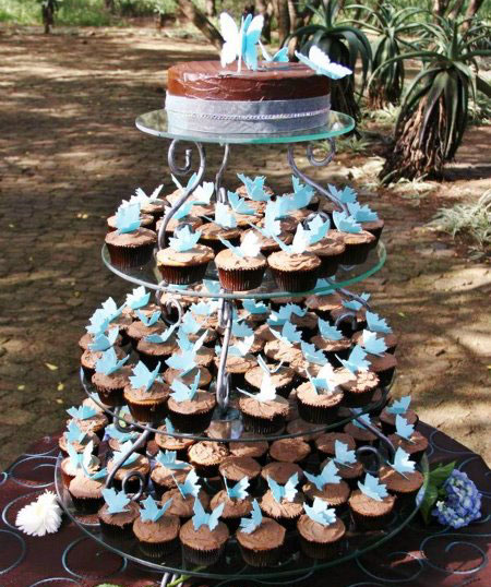 Gorgeous wrought iron cupcake stands