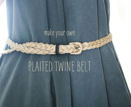 plaited twine belt