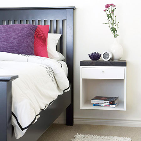 Wall-mounted bedside table