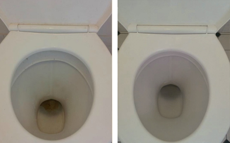 remove stains from toilet