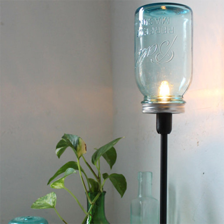 mason jar ideas standing lamp