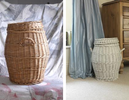 paint wicker baskets with rustoleum spray paint