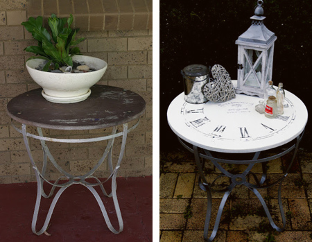 revamp an old table with rustoleum spray paint