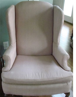 How to slipcover or reupholster a wingback chair 