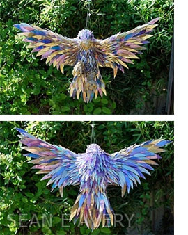 Recycle old CD's into sculptures