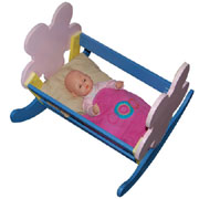 Rocking cradle for baby doll