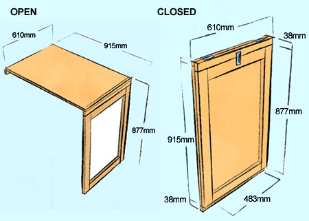 Make a flip-up | flip-down table