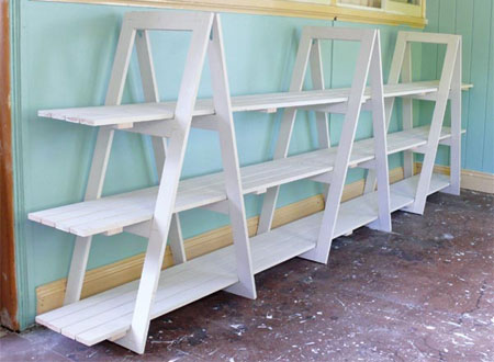 Build your own trestle shelves