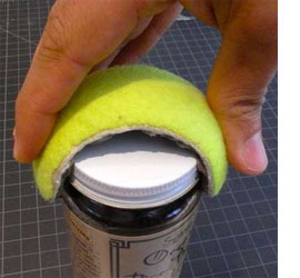 tennis ball can bottle opener