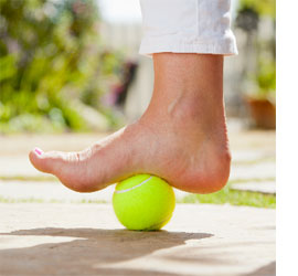tennis ball foot massage