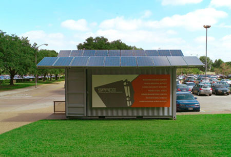 Solar powered containers