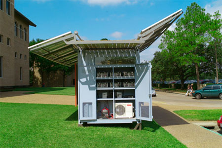 Solar powered containers