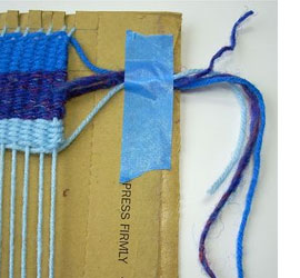 Make a simple weaving loom 