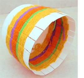 Weaving with recycled materials 