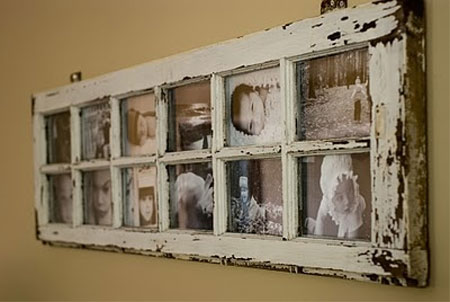 ideas using reclaimed old window frames
