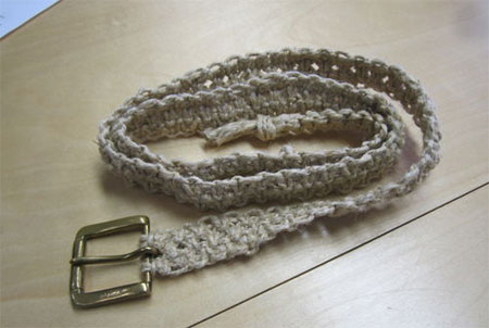 Make a twine or cotton rope belt