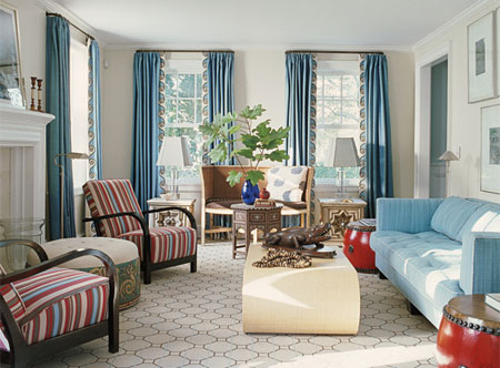 Denim decor in a home