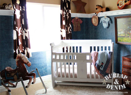 Denim decor in a home