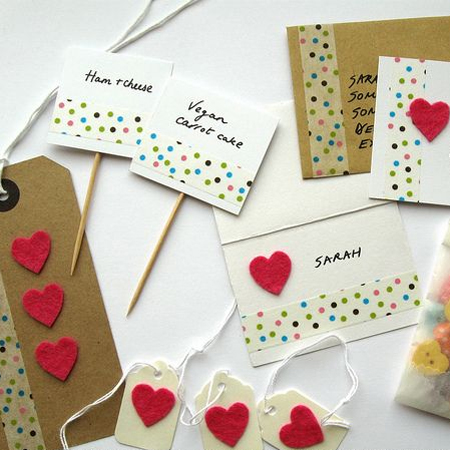 decorate cards with washi tape