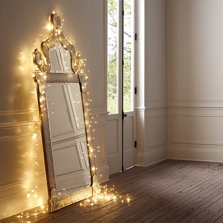fairy string lights mirror