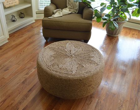 rope string tyre ottoman