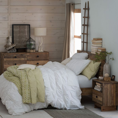 Build a bed with reclaimed timber or new pine