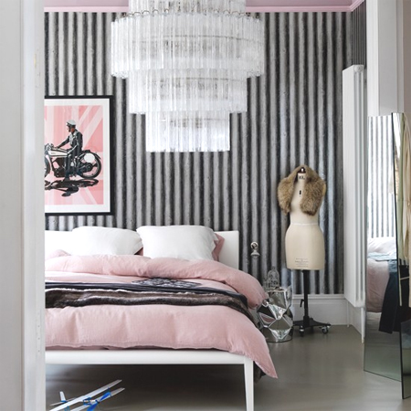Corrugated sheet metal in bedrooms