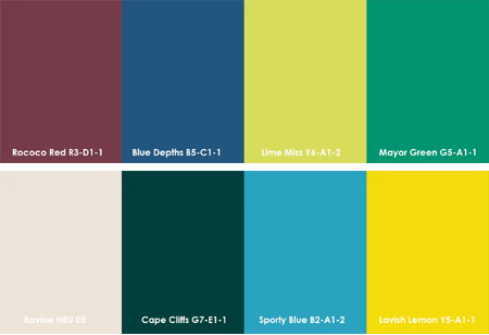 Plascon 2014 colour palette 