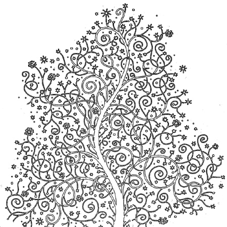 Christmas art using aluminium tape