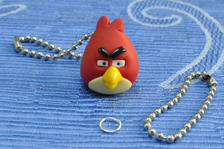 Angry birds keyring for fathers day with modelling clay