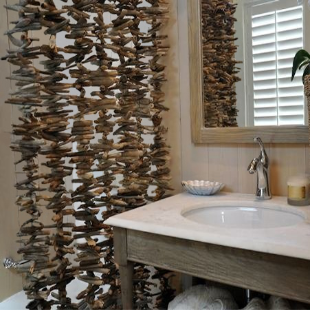 Driftwood decor ideas for a home driftwood gardland shower curtain