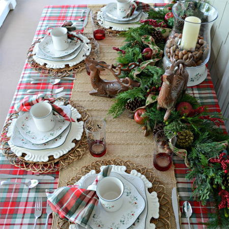HOME DZINE Home Decor  Decorate the Christmas dining table
