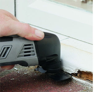 Repair a rotten wood windowsill dremel multi max