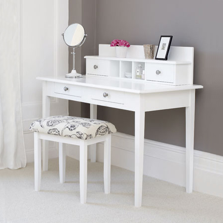 modern white dressing table or writing desk