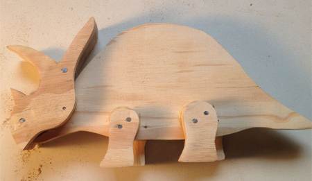 wooden moveable dinosaurs 