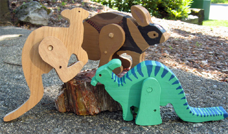 Wooden hopping toys for kids