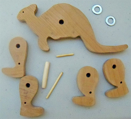 Wooden hopping toys 