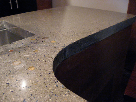 Install DIY concrete countertops 