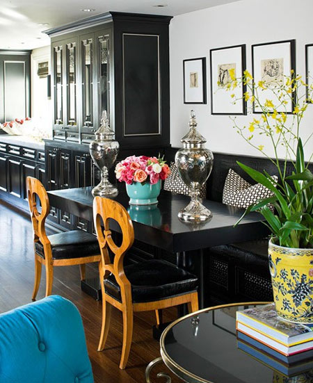 Dining room or kitchen banquettes modern black