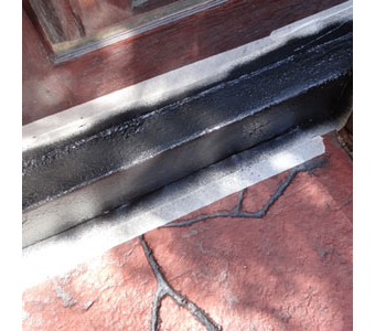 Rust-Oleum Leak Seal seals around wood windows and doors 