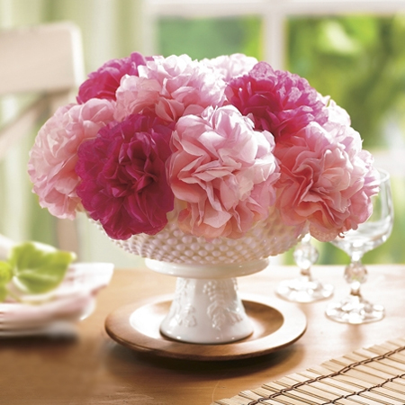 Quick and easy table decor crafts paper flowers
