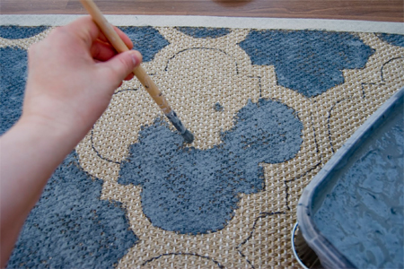 Paint a rug with your own custom design