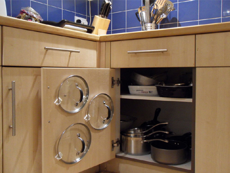 door storage idea kitchen cabinet to hold pan and pot lids