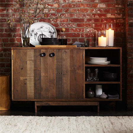 reclaimed timber wood console server buffet
