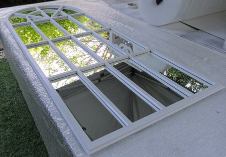 DIY arched window mirror