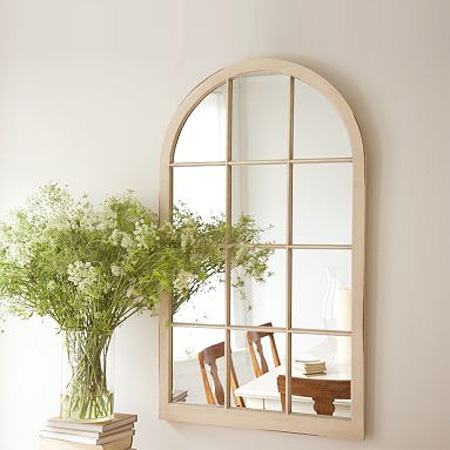 DIY arched window mirror
