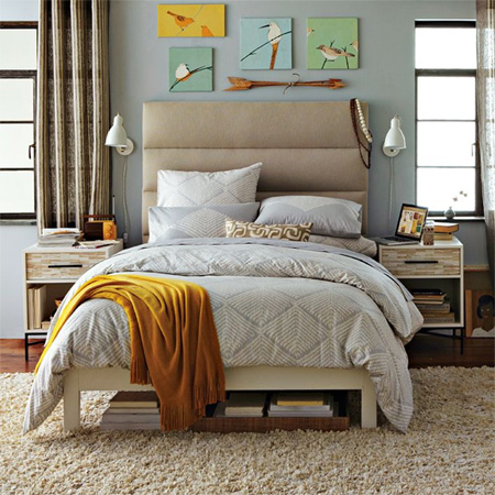 bedroom cosy warm texture layered