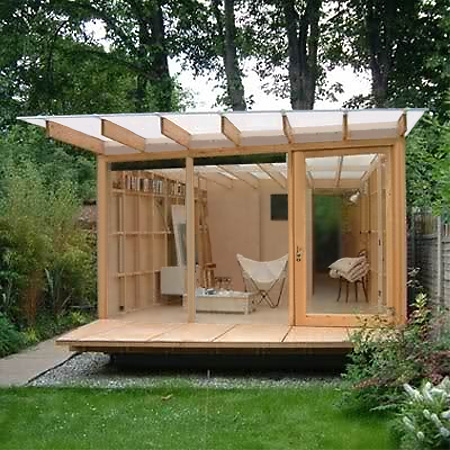  shed, hut or wendy house becomes a beautiful and practical garden room