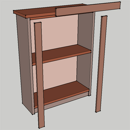 Make a basic pine bookcase 