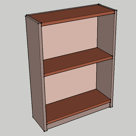 Make a basic pine bookcase 